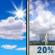 Saturday: A slight chance of showers and thunderstorms between 1pm and 4pm. Mostly sunny. High near 92, with temperatures falling to around 90 in the afternoon. Southwest wind 0 to 5 mph. Chance of precipitation is 20%. New rainfall amounts less than a tenth of an inch possible. Saturday: Mostly Sunny then Slight Chance Showers And Thunderstorms